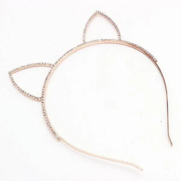 Rhinestone Cat Ears Headband
