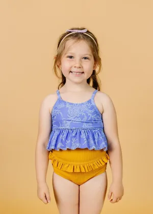 Ribbed Golden | Mini Mid-Ruffle Bottoms