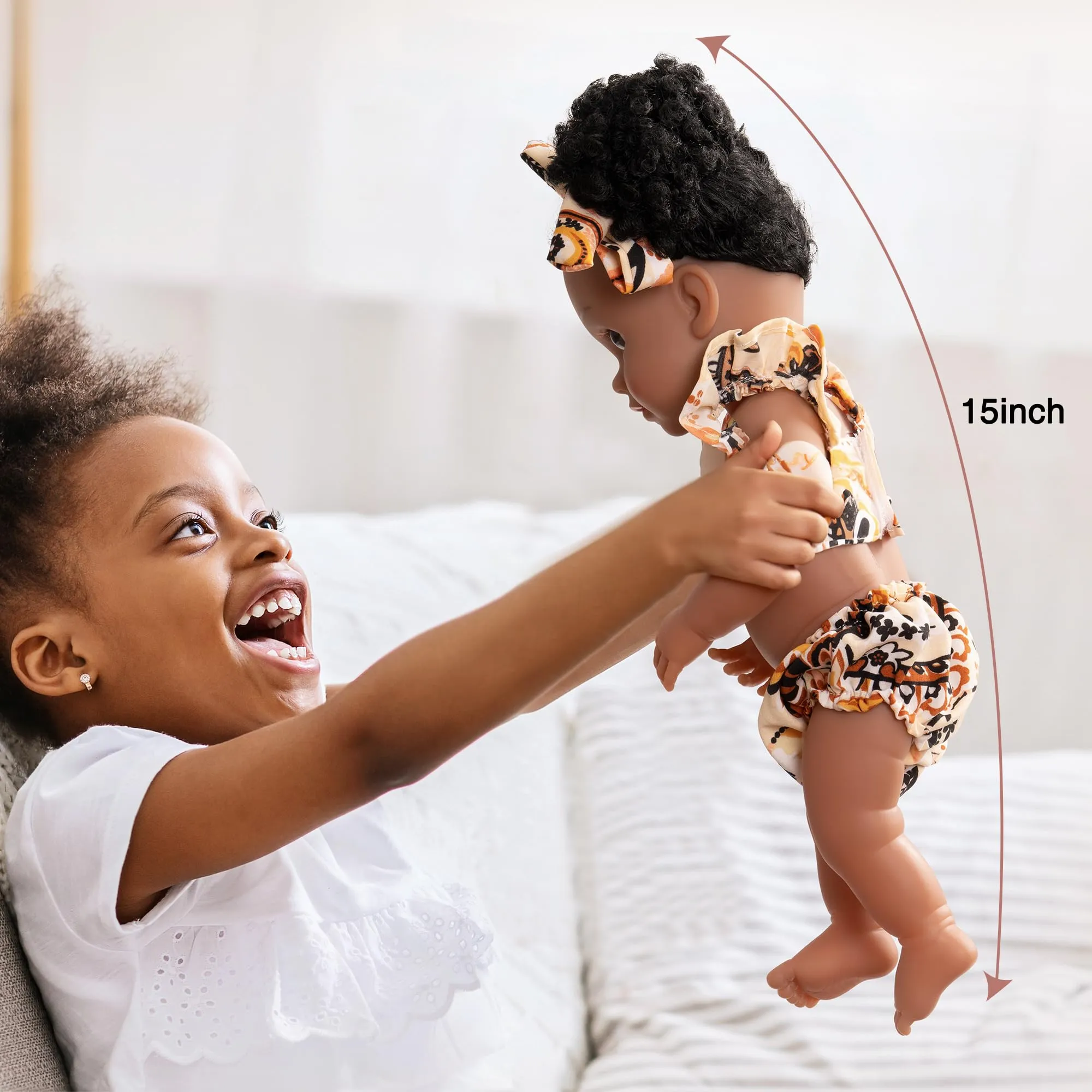 ROBUD Reborn Girl Baby Doll Black