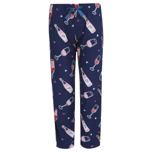 Roll Outta Bed Women's Wine Polysuede Open Bottom Pajama Pants