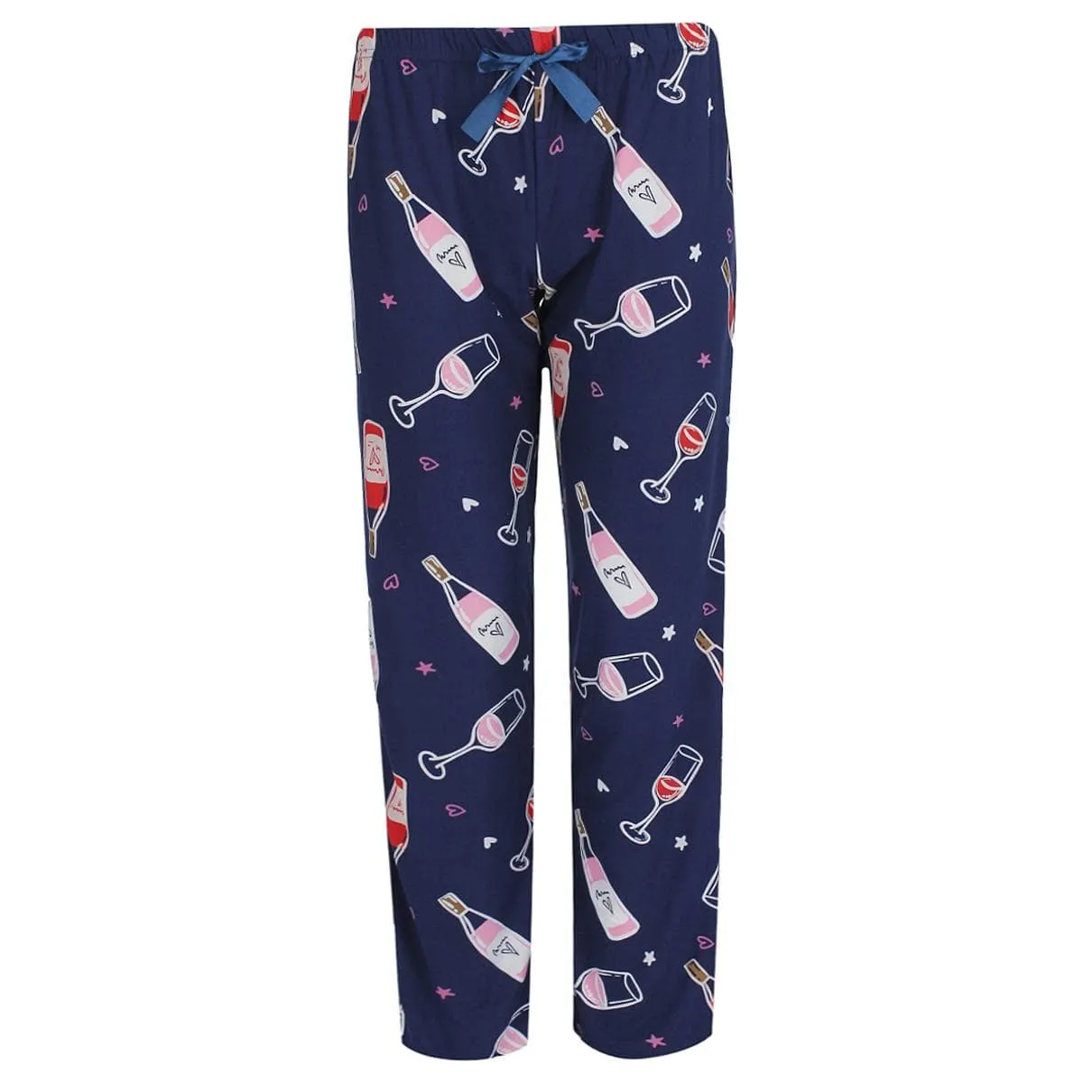 Roll Outta Bed Women's Wine Polysuede Open Bottom Pajama Pants