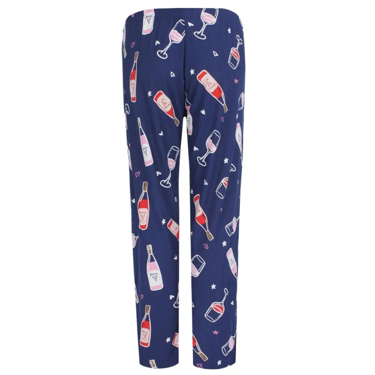 Roll Outta Bed Women's Wine Polysuede Open Bottom Pajama Pants