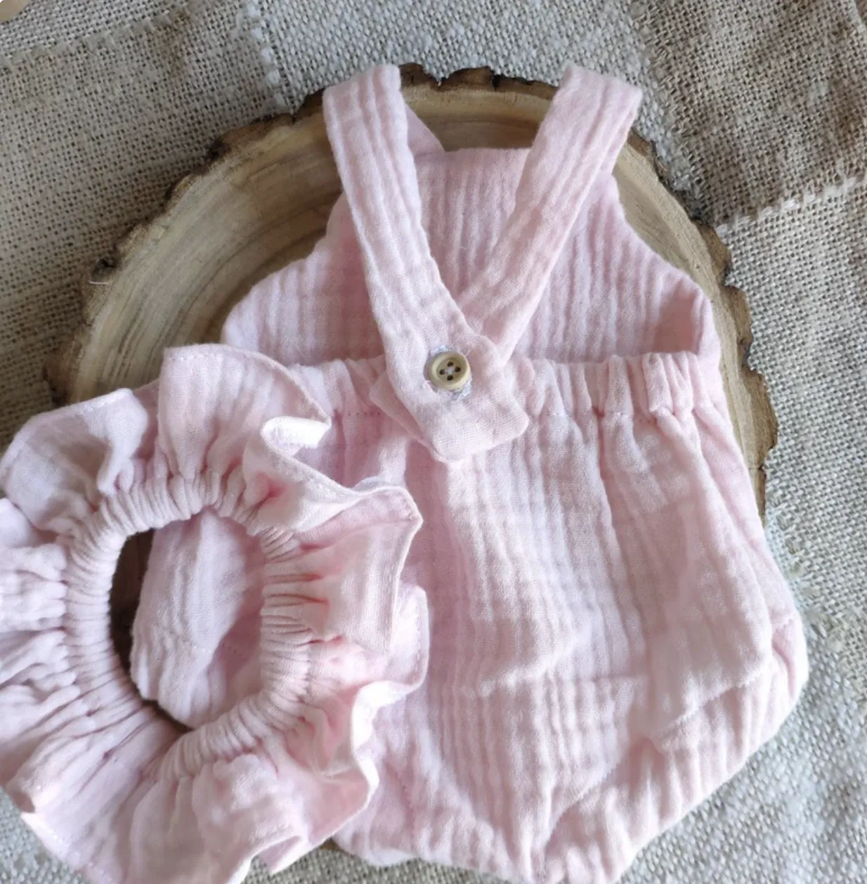 Romper with Ruffle Collar