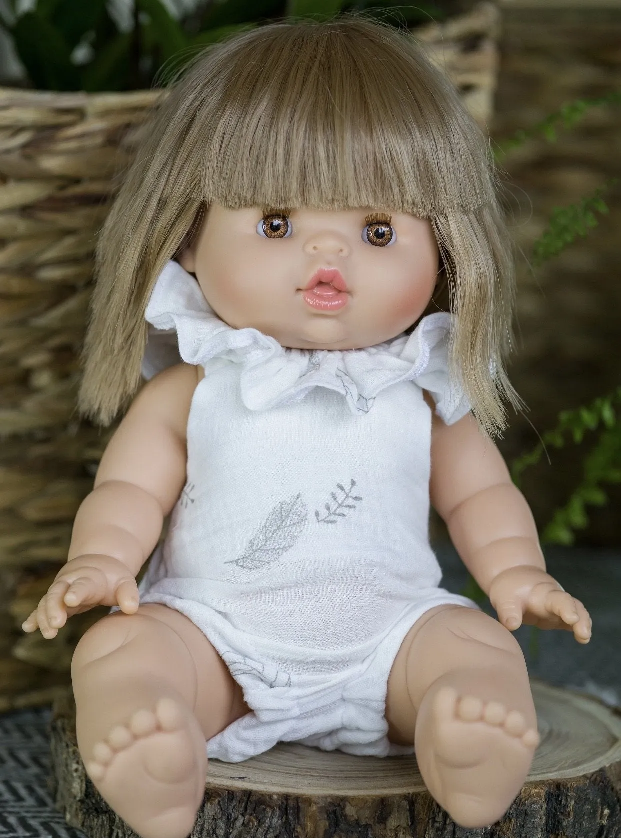 Romper with Ruffle Collar