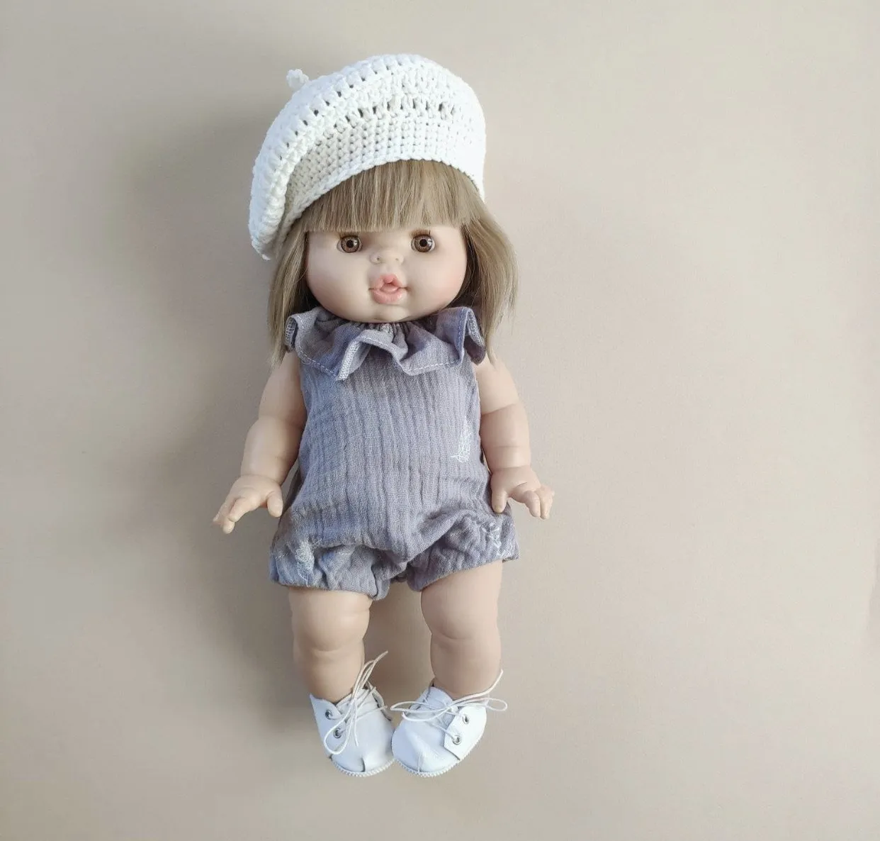 Romper with Ruffle Collar