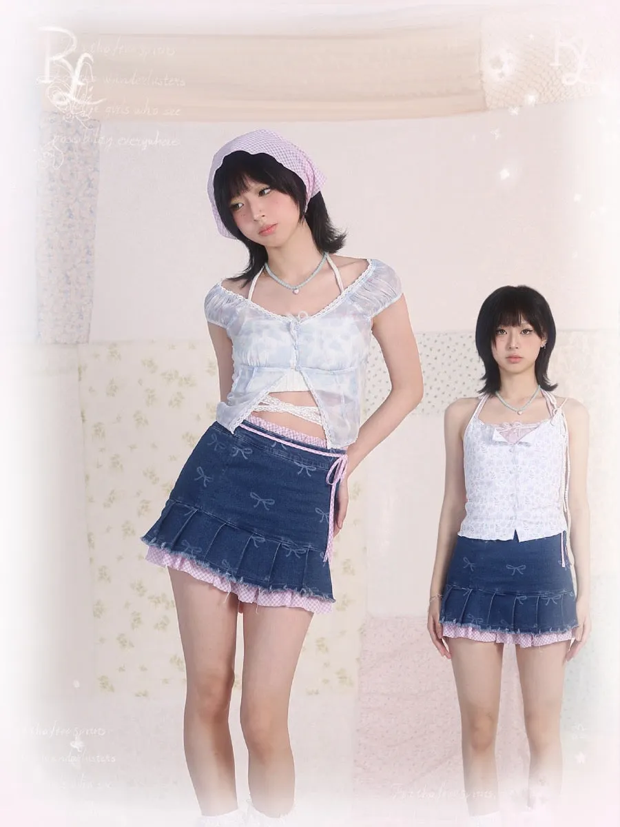 [Rose Island]Dreamy Mesh Lace Dress Set