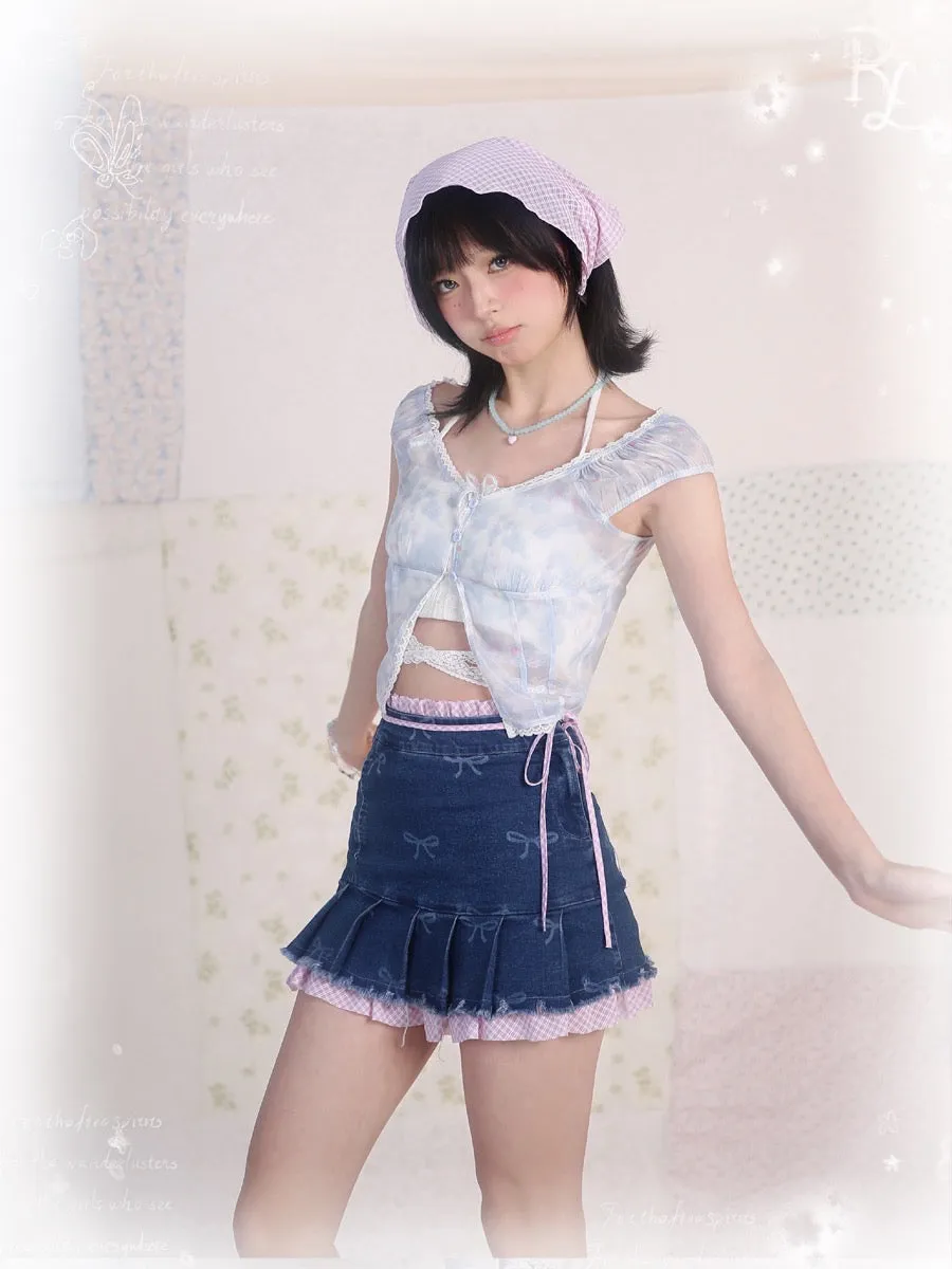 [Rose Island]Dreamy Mesh Lace Dress Set