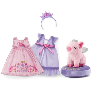 Royal Ruffles Nightie & Pegeen™ Bundle (WellieWishers™)