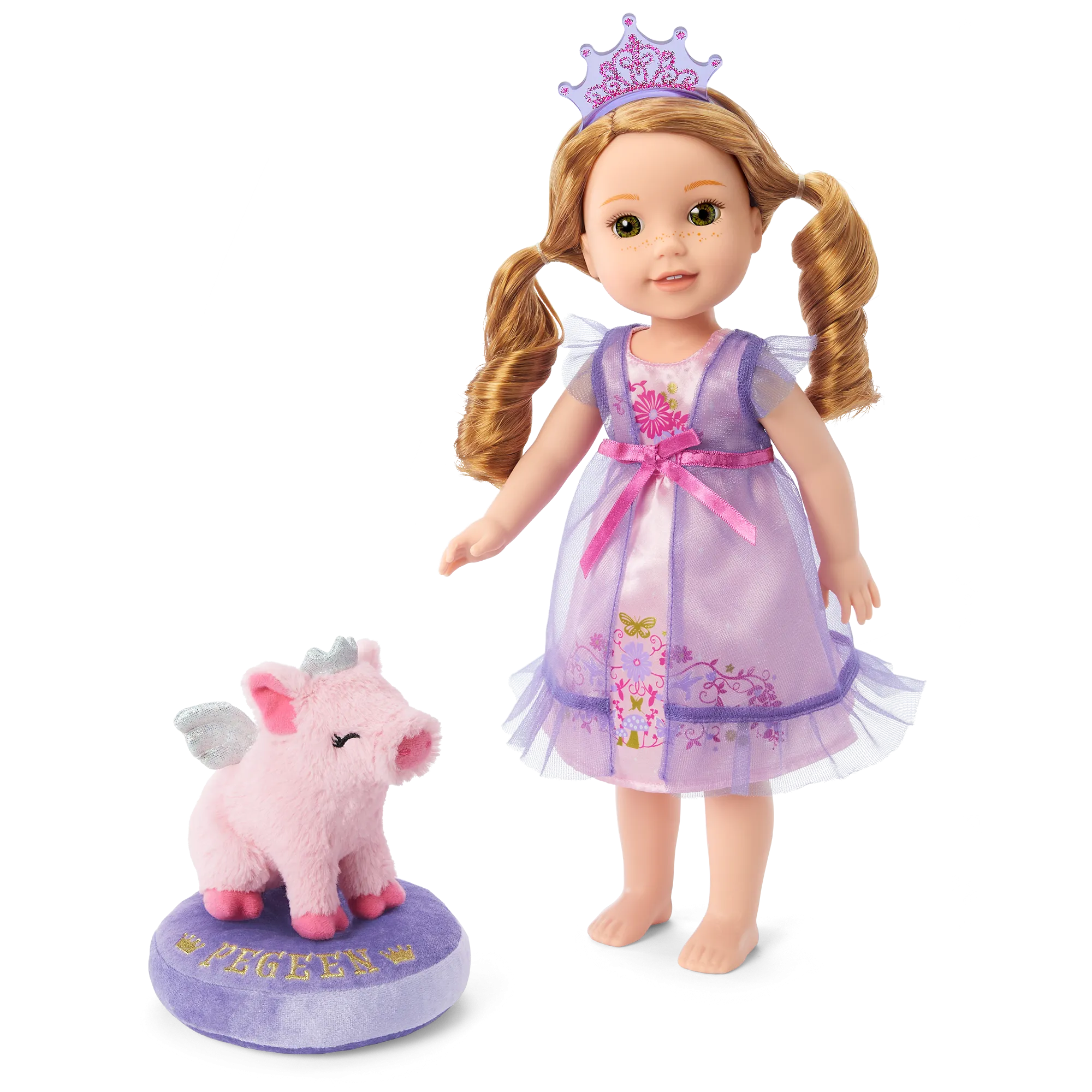 Royal Ruffles Nightie & Pegeen™ Bundle (WellieWishers™)