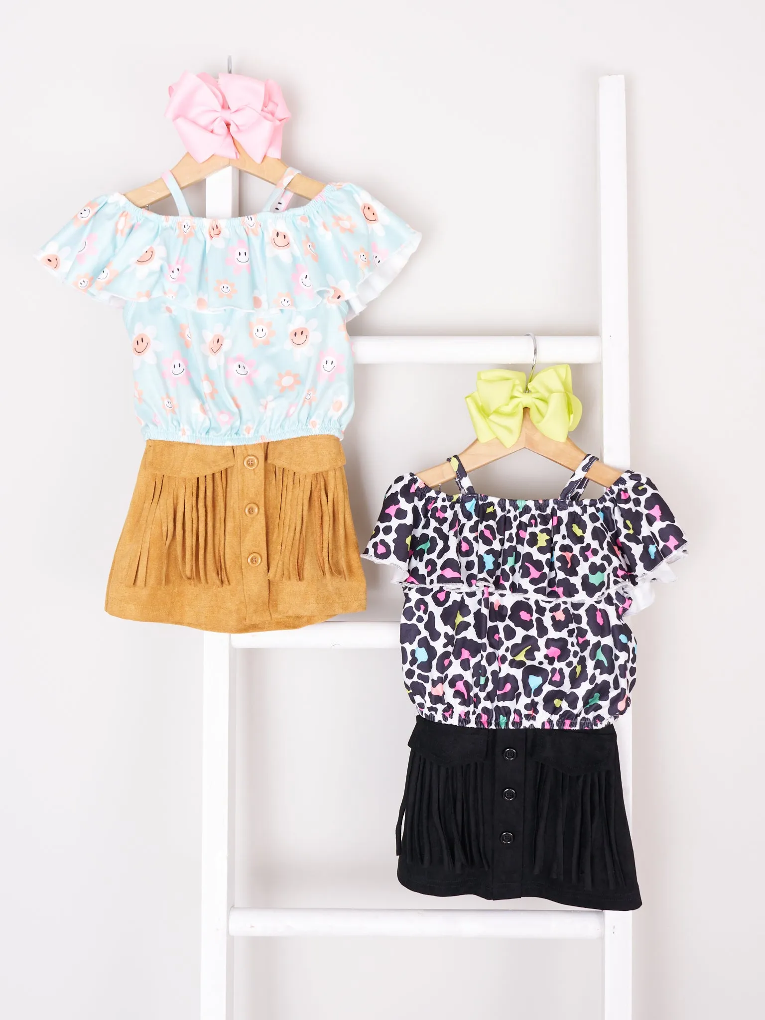 Ruffle Off-The-Shoulder Skirt Outfit