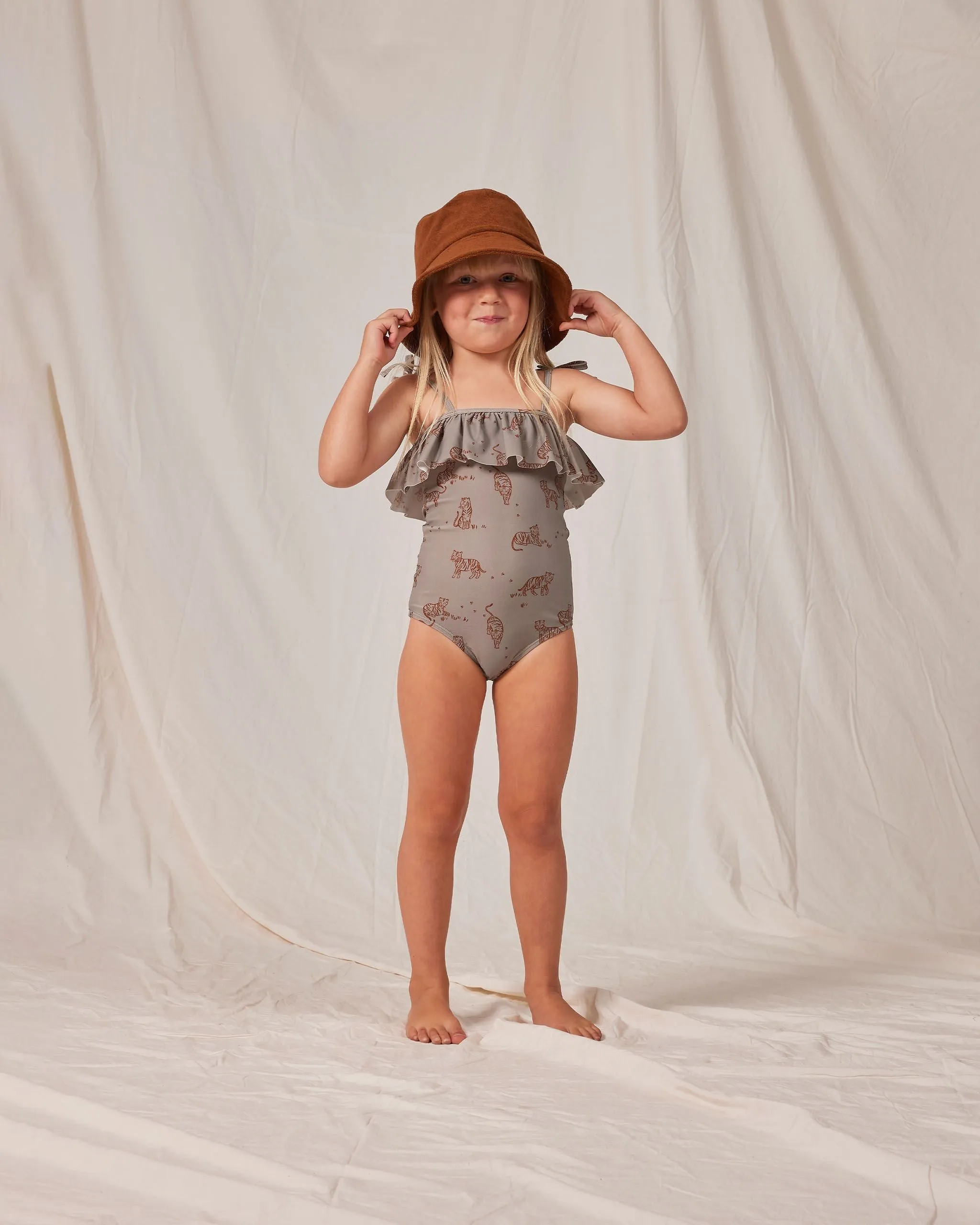 Rylee   Cru Ruffle One Piece - Pool Tigers