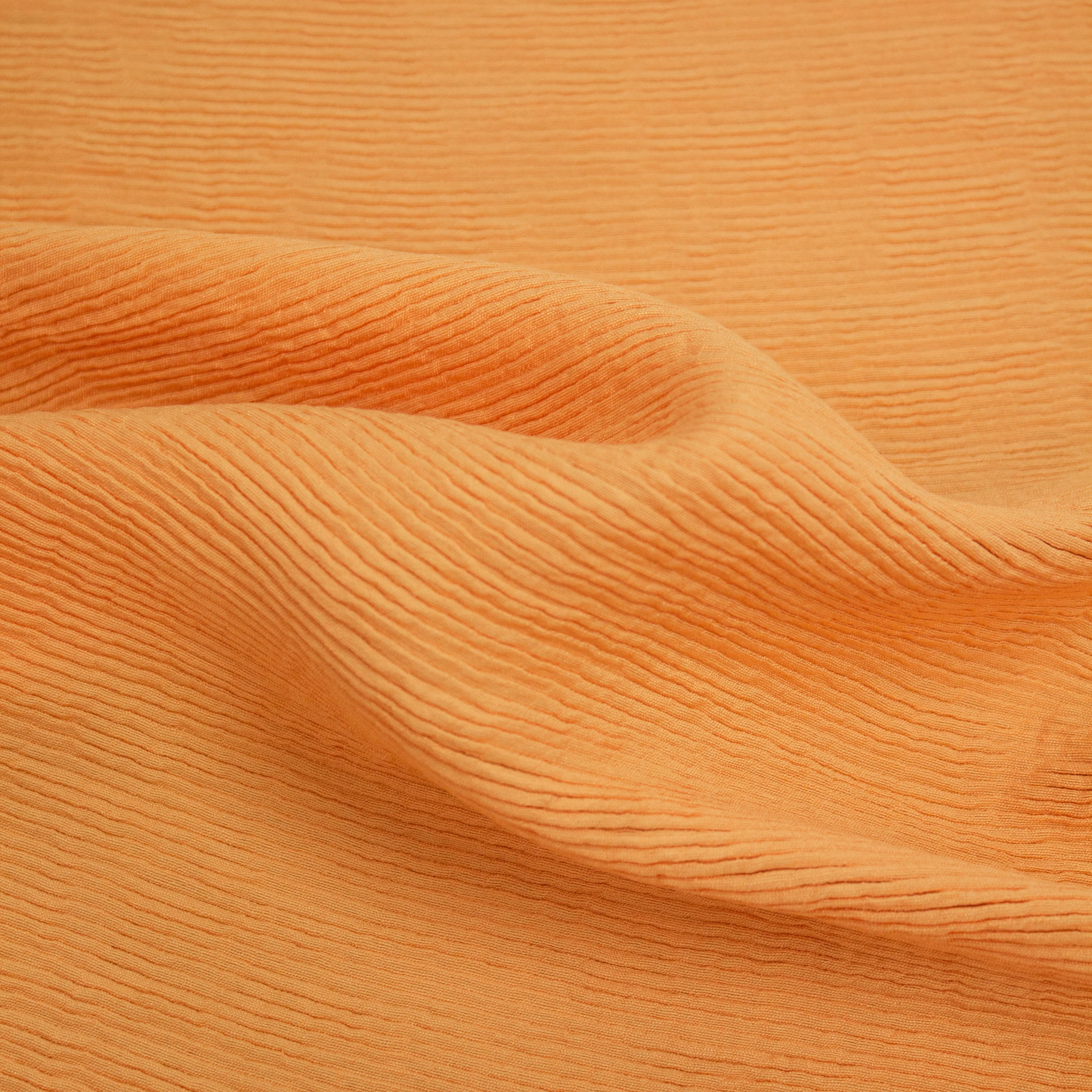Sam Pastel Orange Pleated PolyCotton