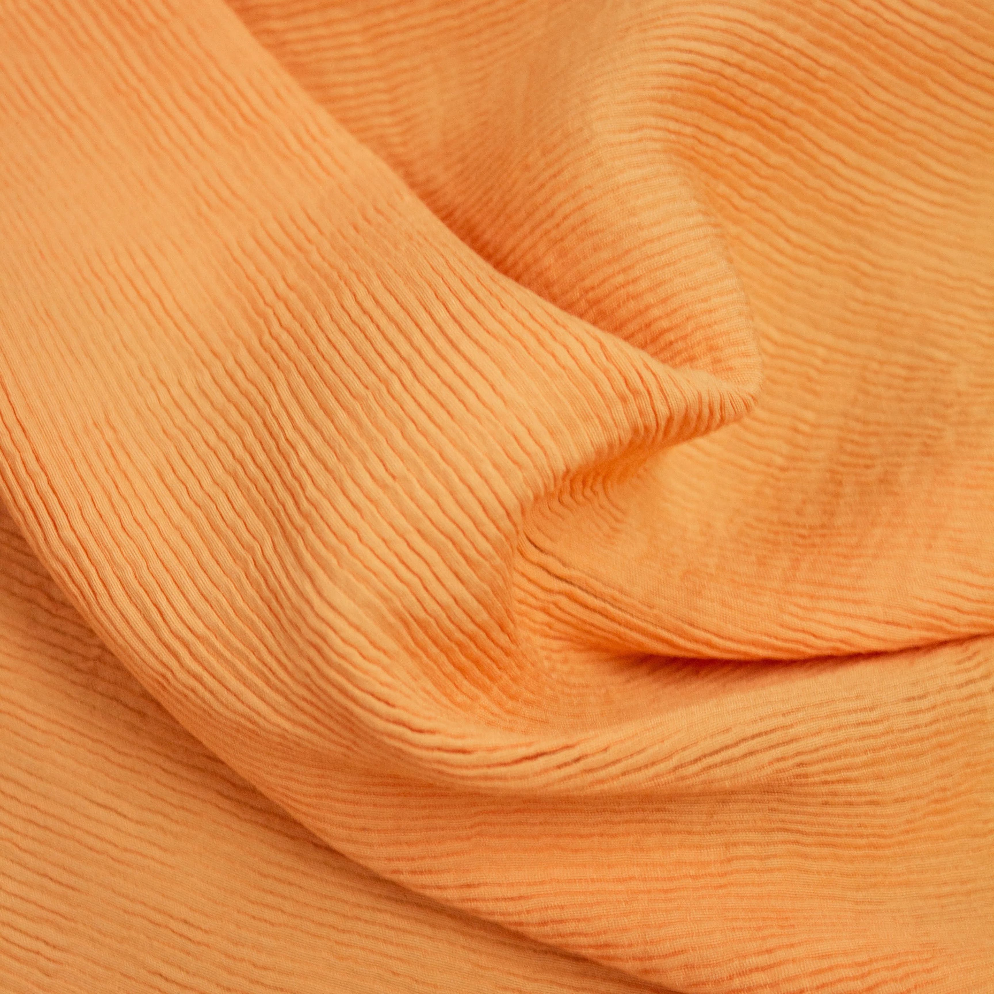 Sam Pastel Orange Pleated PolyCotton