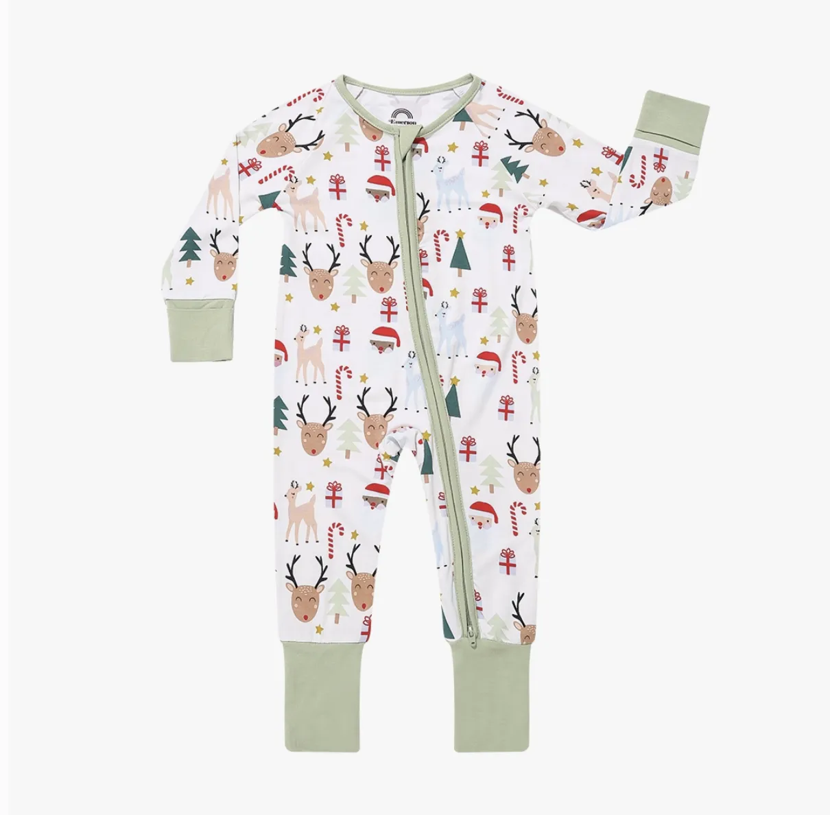 Santa & Friends Bamboo Pajamas 0-3 Months