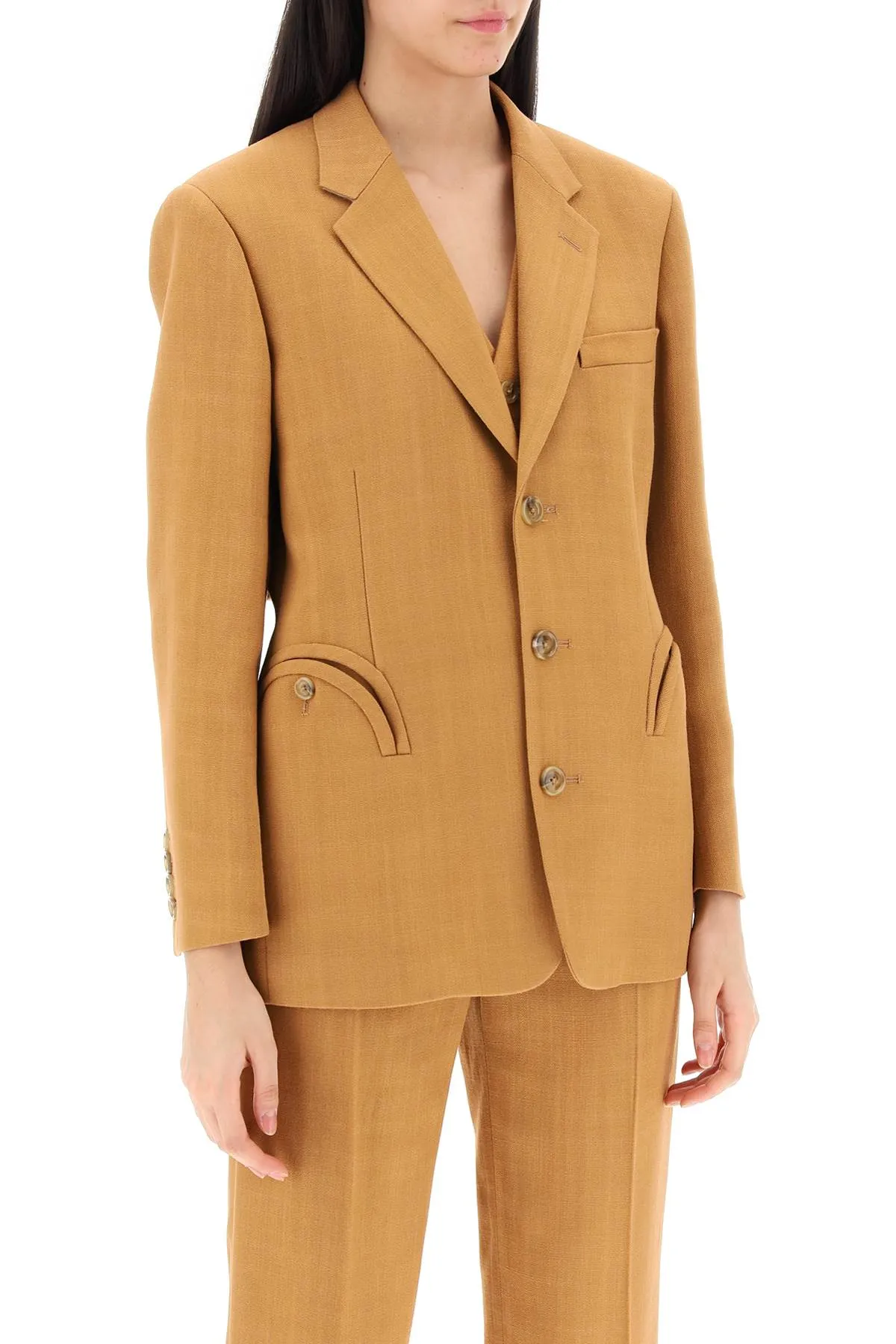 santana peanut nana single-breasted jacket PBS01 SN PEANUT