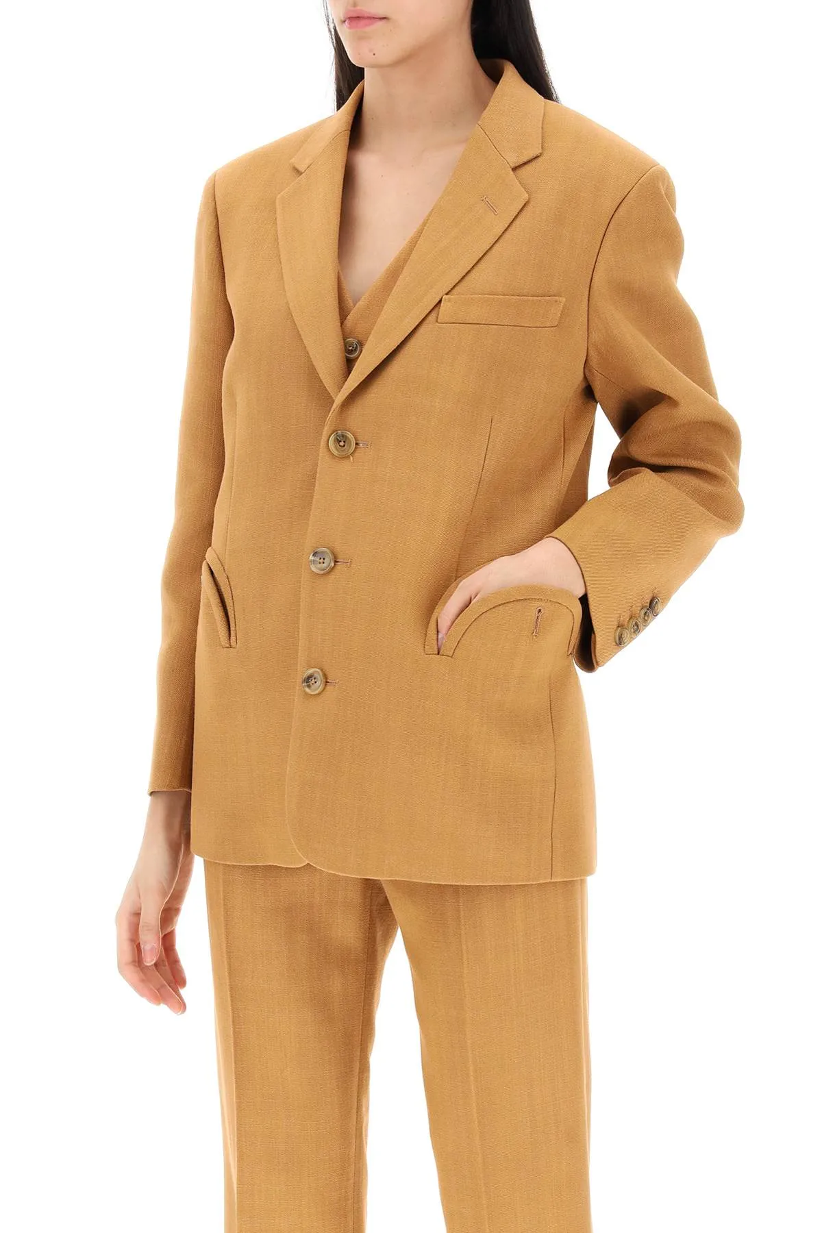 santana peanut nana single-breasted jacket PBS01 SN PEANUT