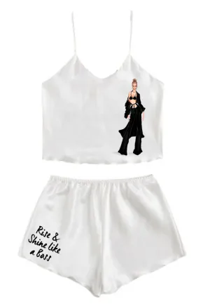 Satin Cami   Short Pajama Set - Lounge Collection