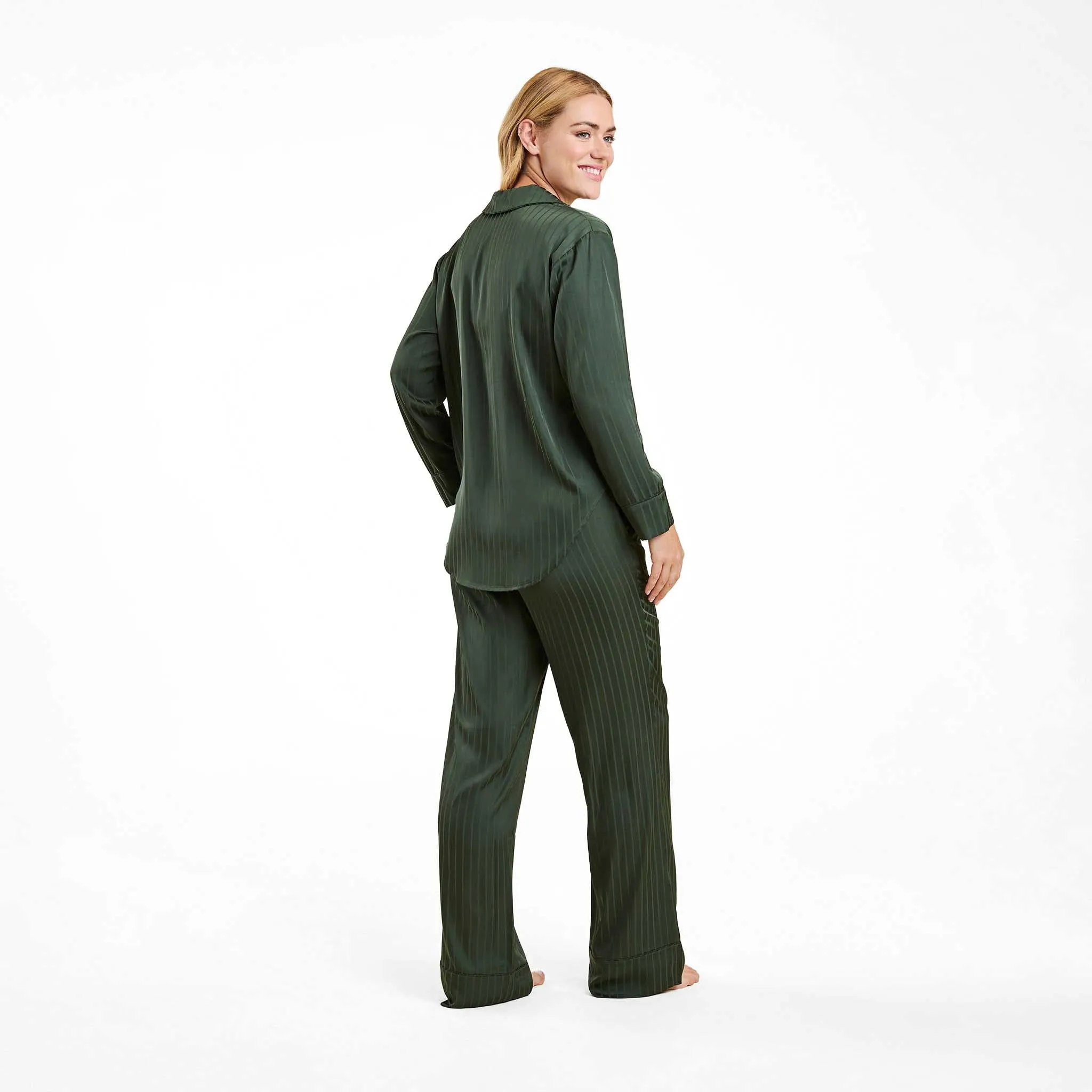 Satin Pajama Set | Evergreen
