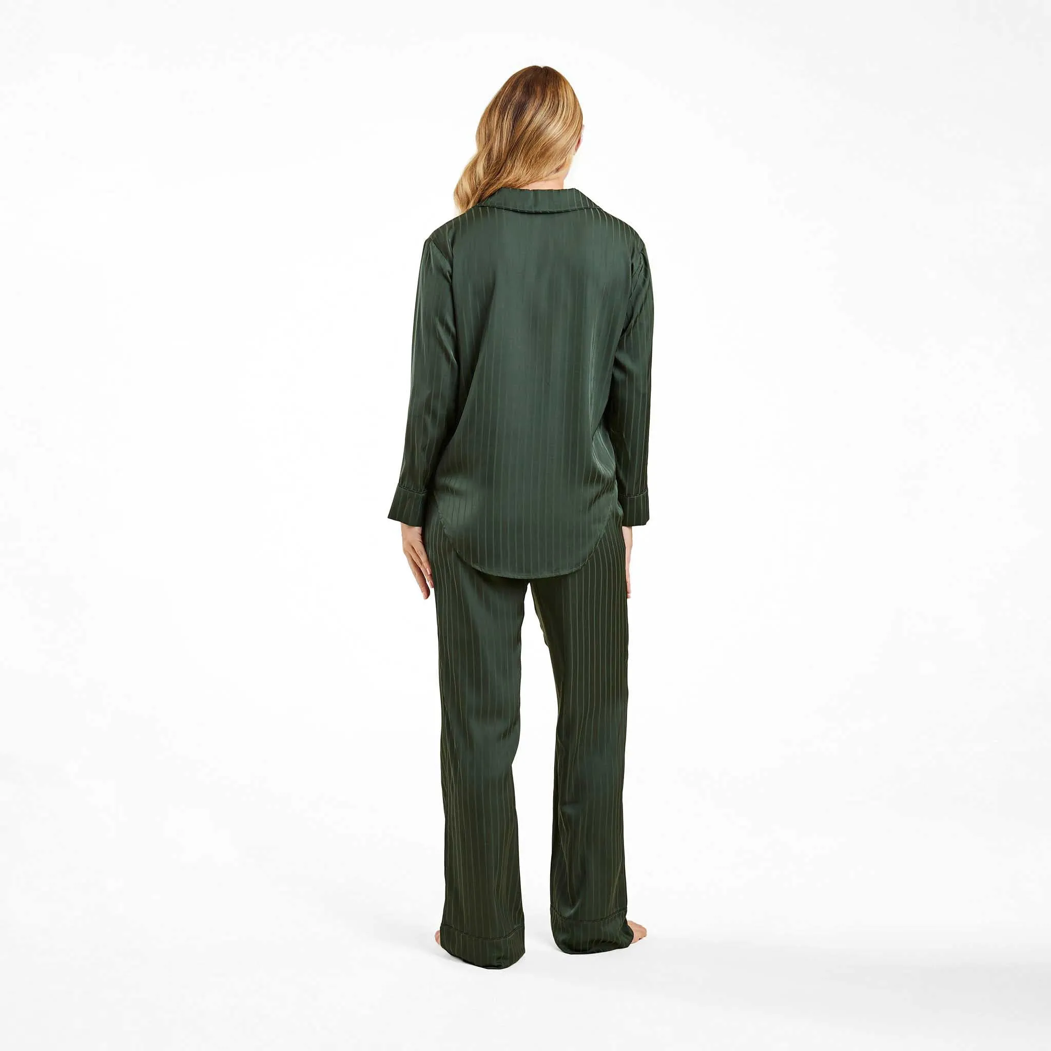 Satin Pajama Set | Evergreen