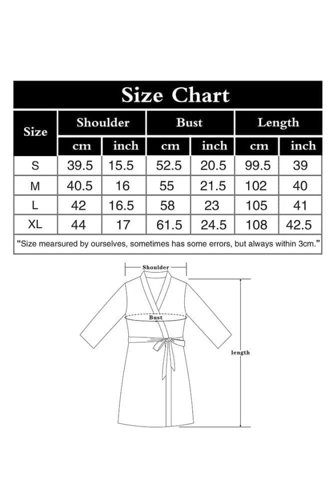 Satin Silk Lace Robes Pajamas Set