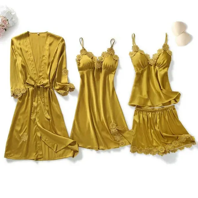 Satin Sleepwear 5 Pcs Pajama
