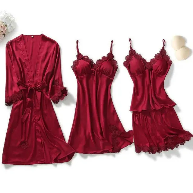 Satin Sleepwear 5 Pcs Pajama