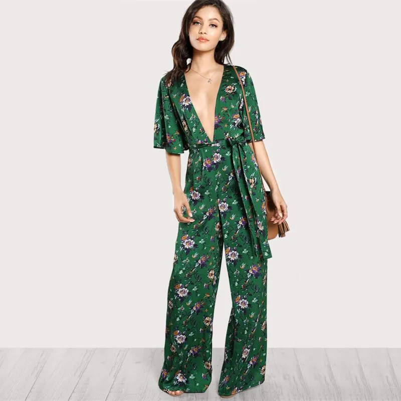 Sexy Jumpsuits Bell Sleeve for Women