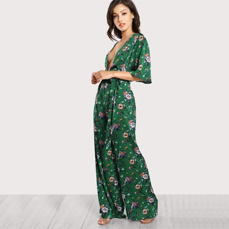 Sexy Jumpsuits Bell Sleeve for Women