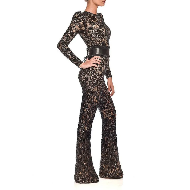 Sexy Lace Rompers 1pc Outfit