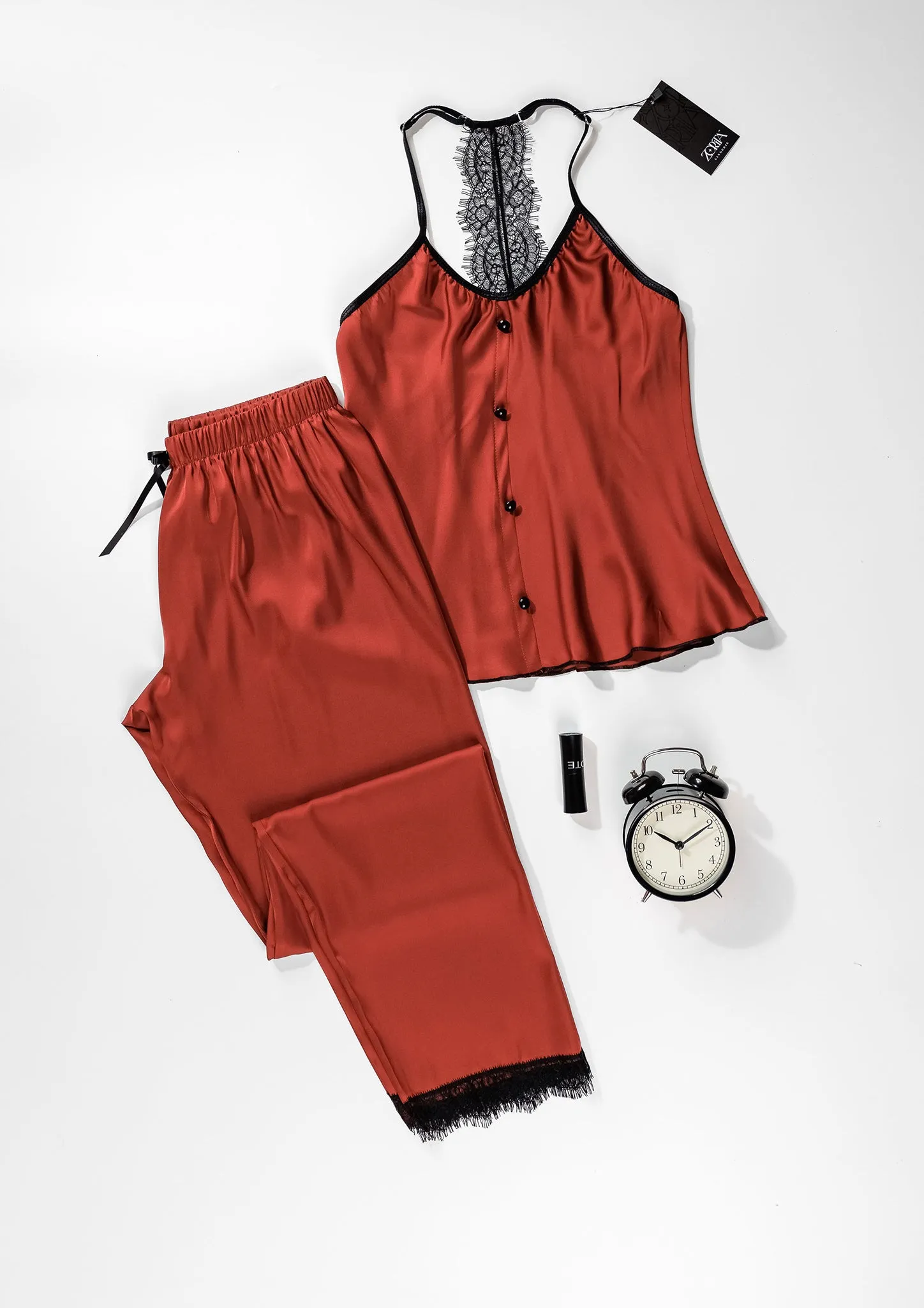 Sexy Satin Pajama 2 pcs Model Number 3446
