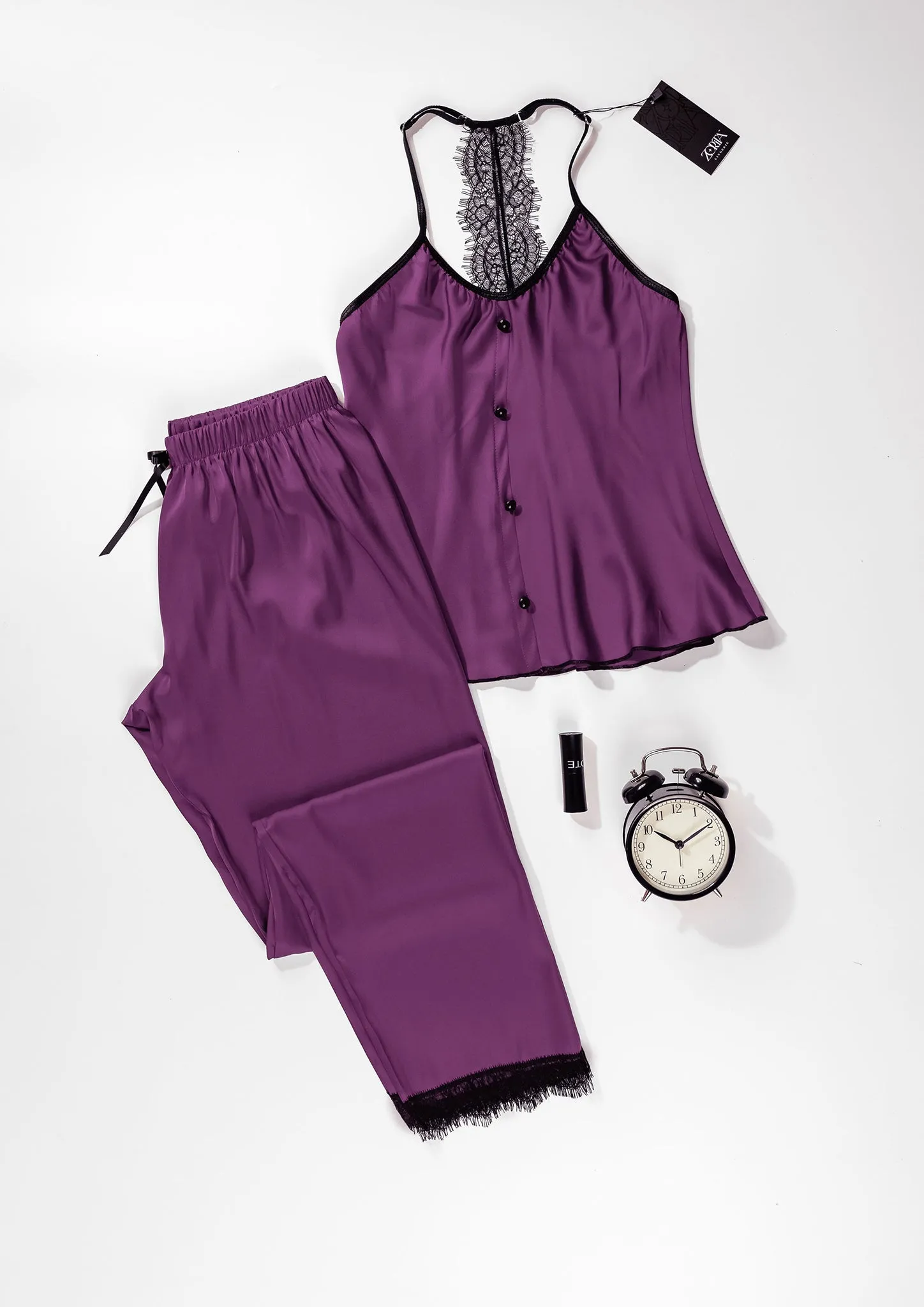 Sexy Satin Pajama 2 pcs Model Number 3446
