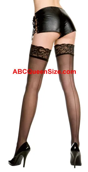 Sheer Thigh Hi With Lace