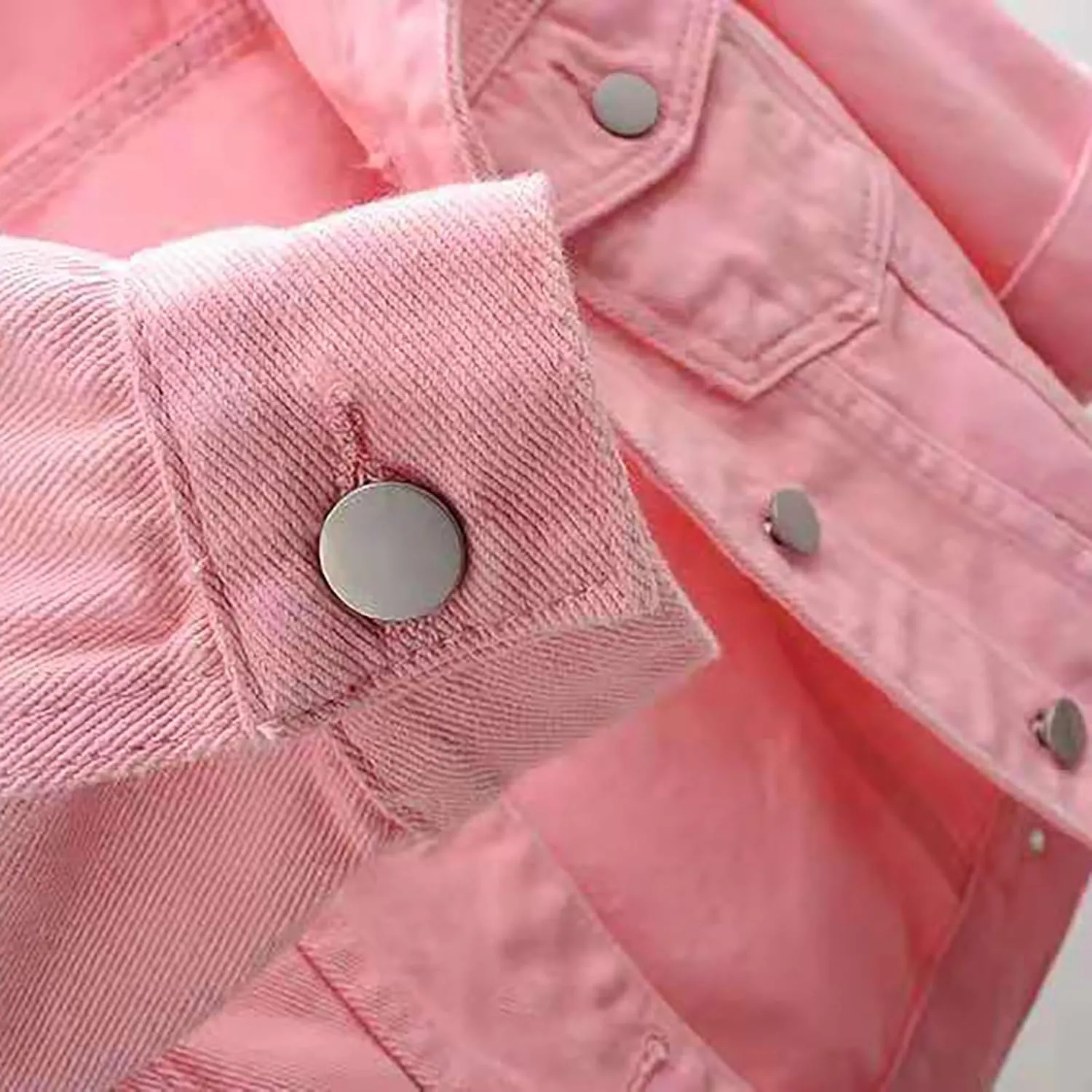 Short Sleeve Denim Jacket for Women Crop Jean Summer Stretch Slim Fit Jean Classic Casual Jackets