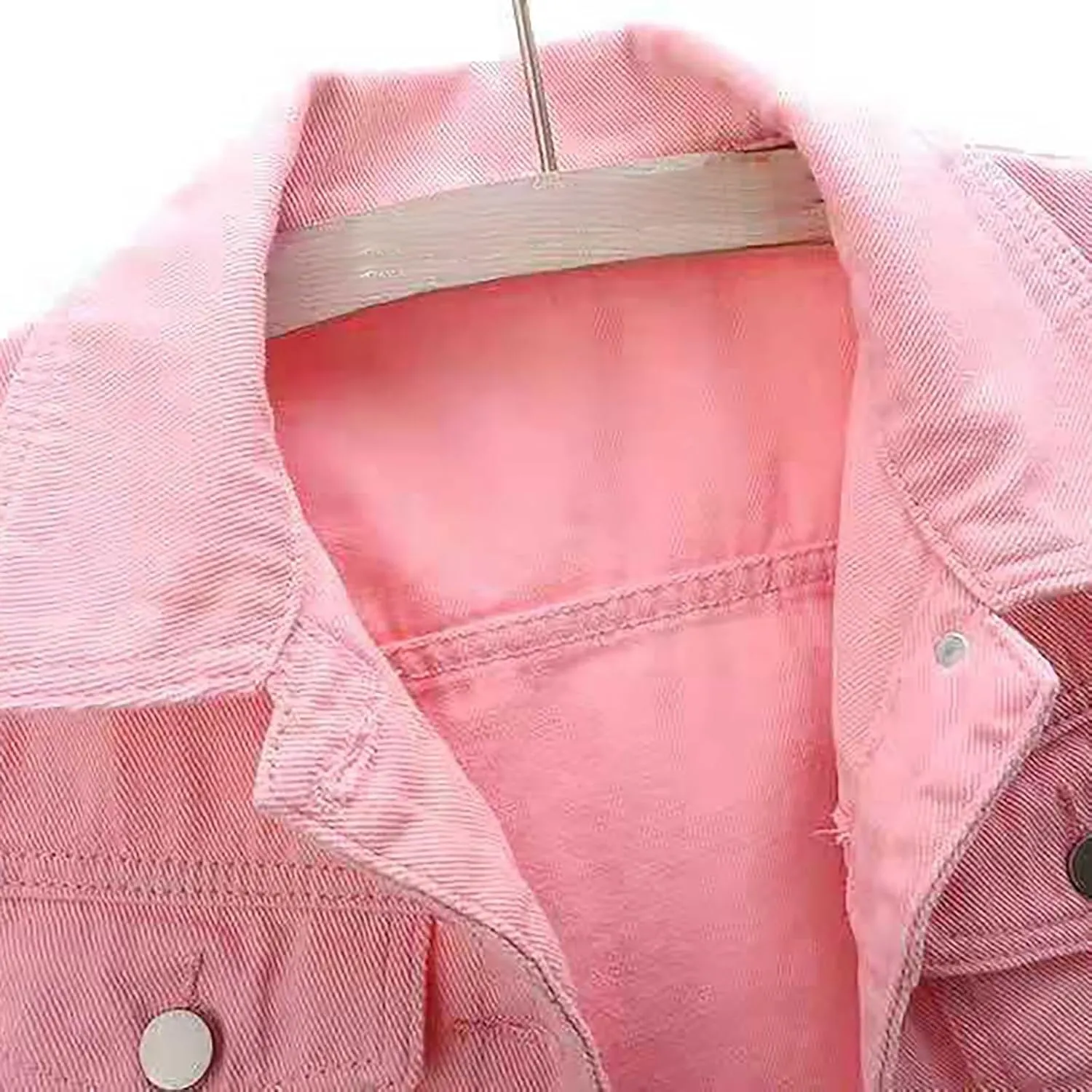 Short Sleeve Denim Jacket for Women Crop Jean Summer Stretch Slim Fit Jean Classic Casual Jackets