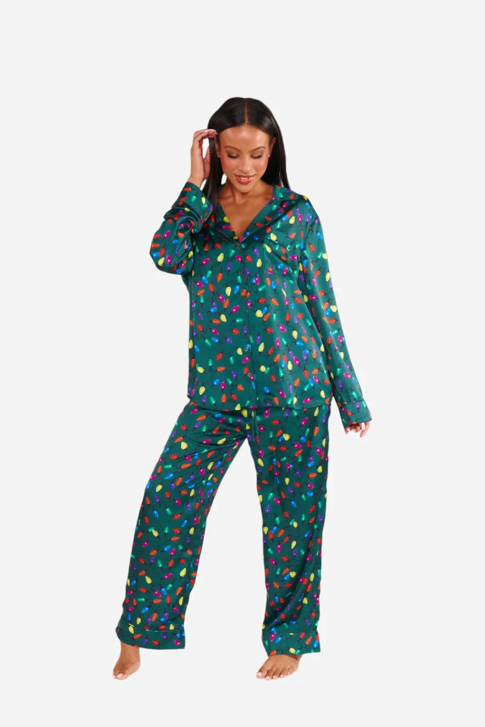 Show Me Your Mumu Classic PJ Set in Festive Lights
