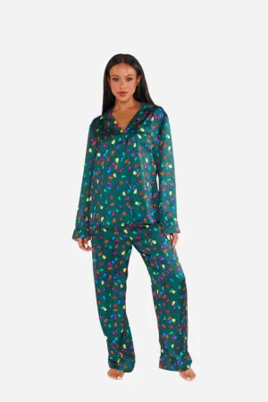 Show Me Your Mumu Classic PJ Set in Festive Lights