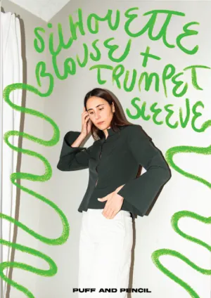 Silhouette Blouse with Trumpet Sleeve
