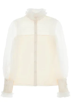 silk blouse with ruffles 6B3AB740924 BETULLA