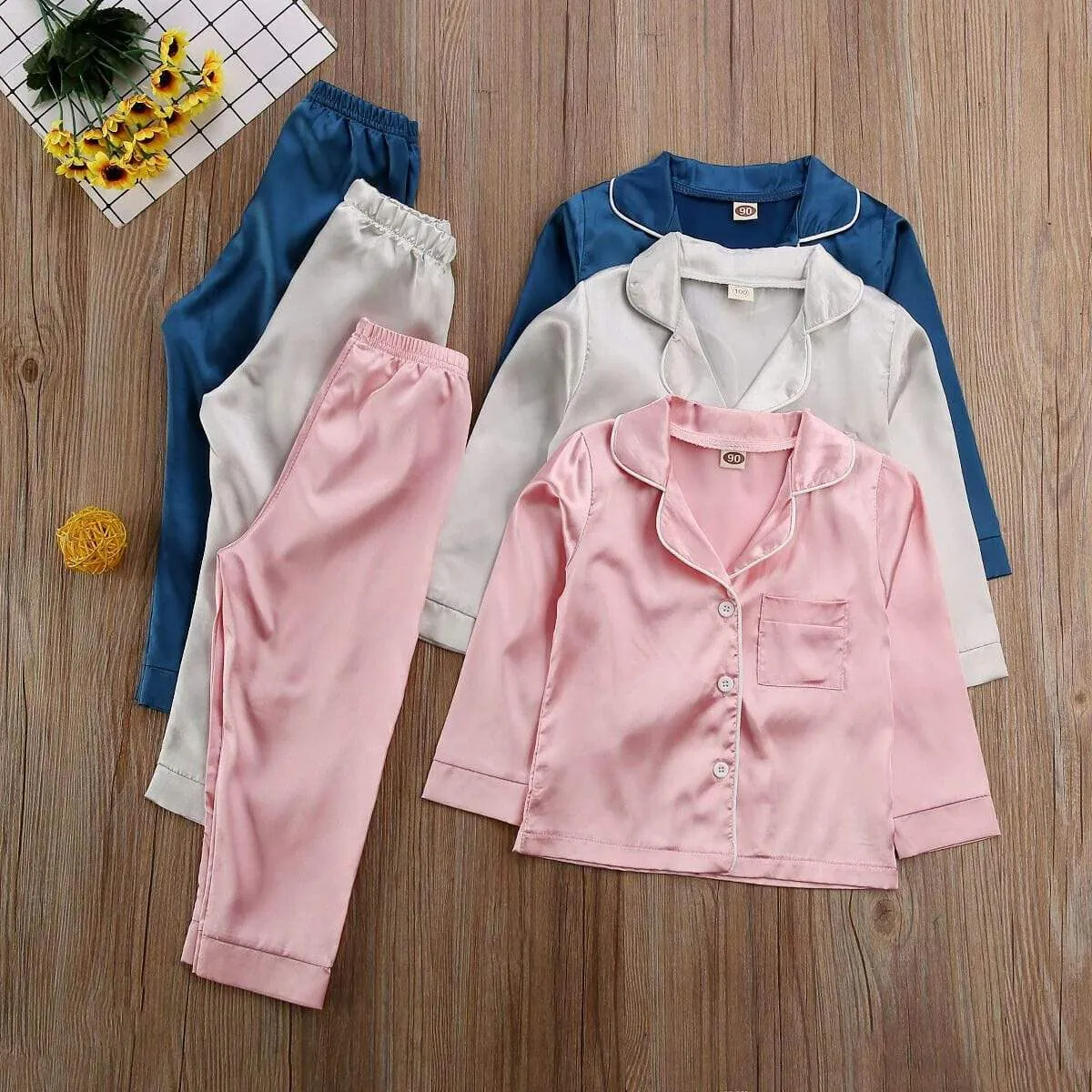Silk Satin Kid Pajamas