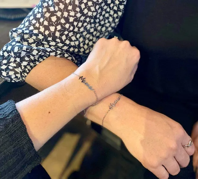 Silver Stainless Steel “Mama” Bracelet
