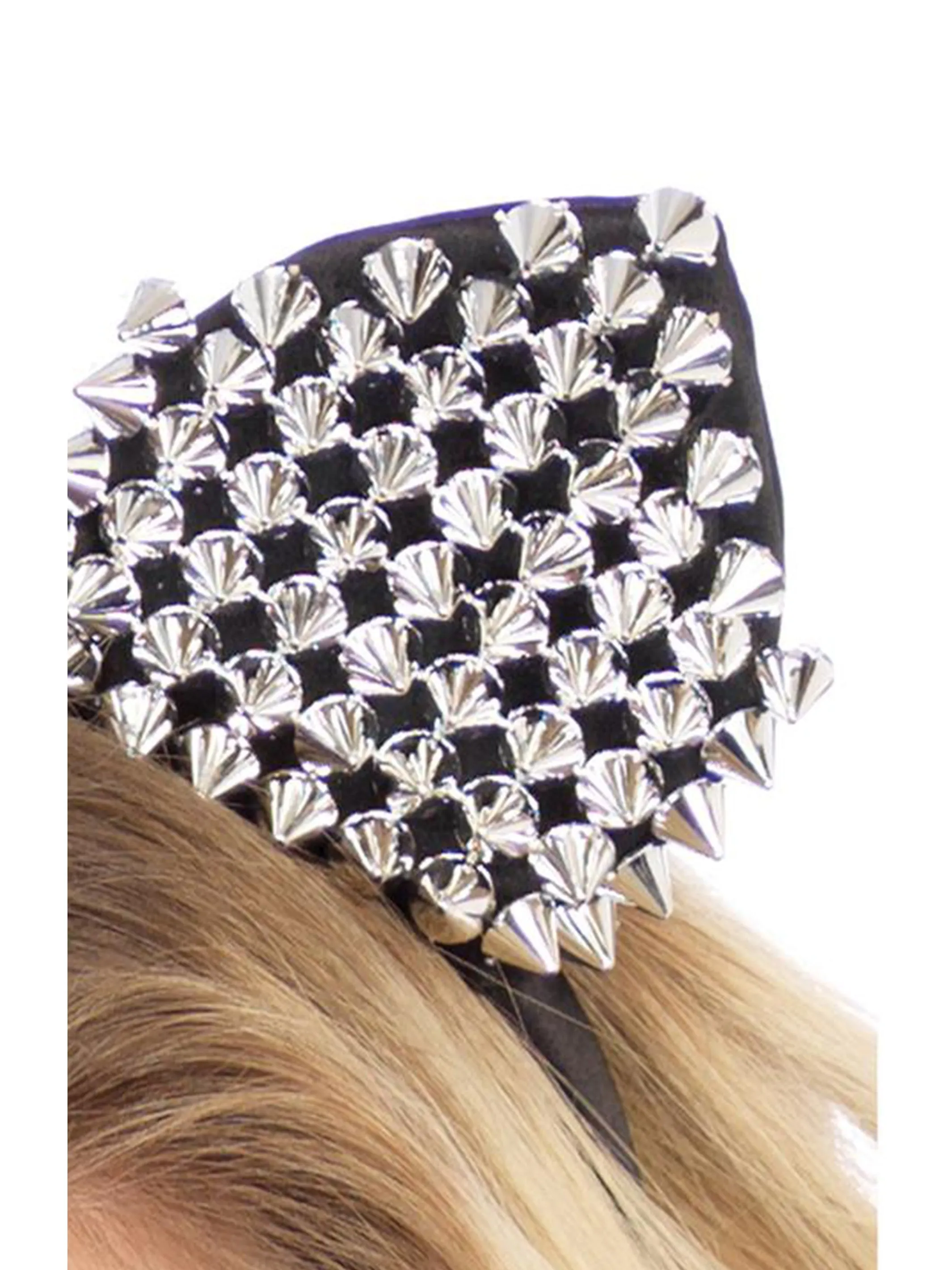 Silver Studded Cat Ears Costume Accessory