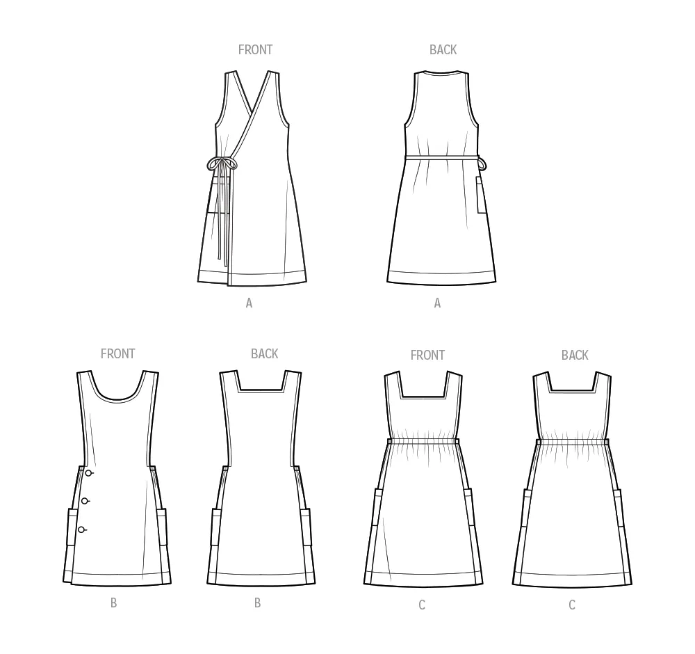 Simplicity 9766 sewing pattern Misses' Tabard Aprons by Elaine Heigl Designs