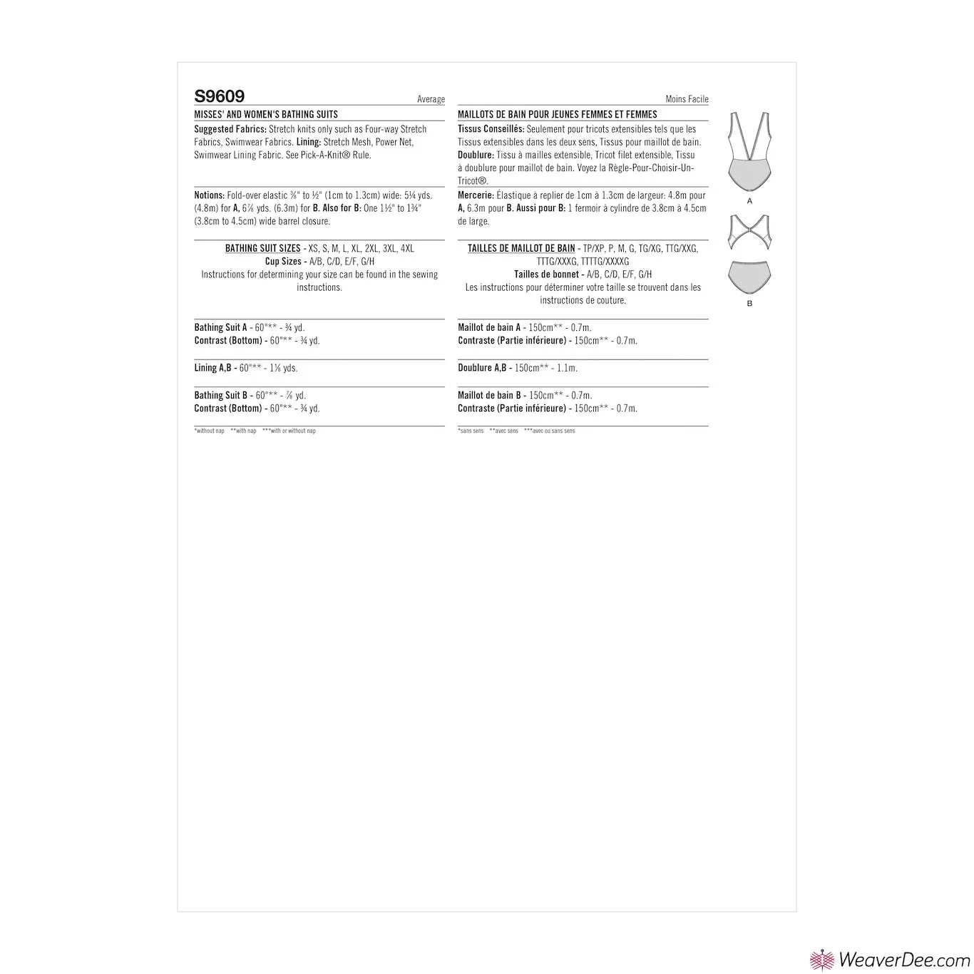 Simplicity Pattern S9609 Misses' & Women's Swimsuits - by Maddie Flanigan