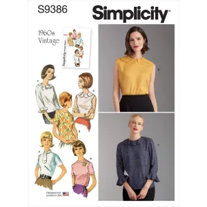 Simplicity Sewing Pattern S9386 Misses' Set of Blouses