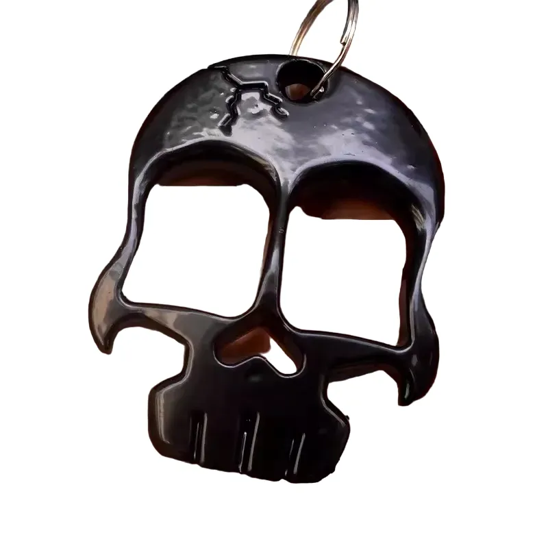 Skull Head Self Defense Knuckles Keychain