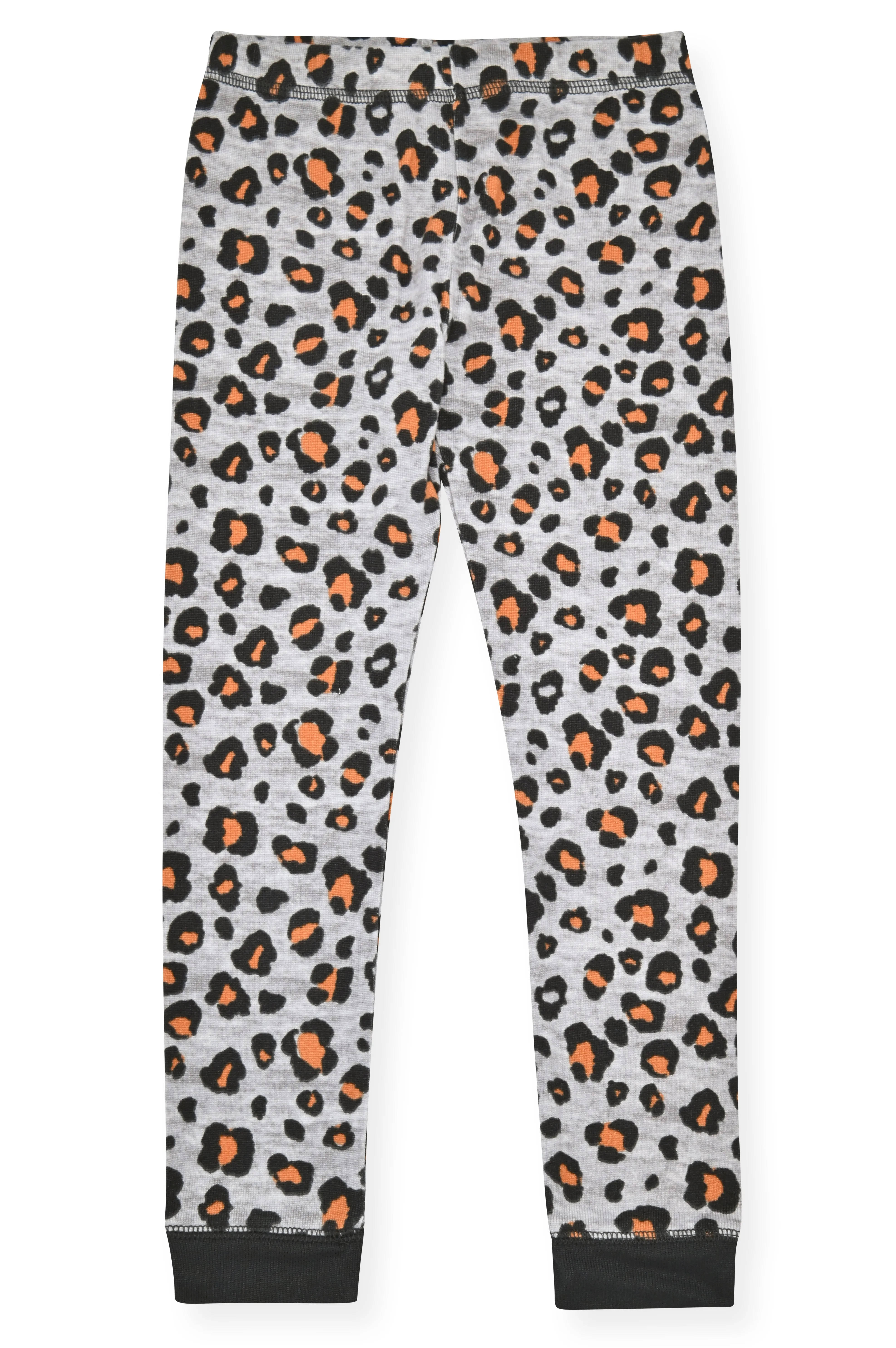 Sleep On It Girls 2-Piece Super Soft Jersey Long Sleeve Snug-Fit Pajama Set for Toddlers & Girls with Scrunchie - Leopard