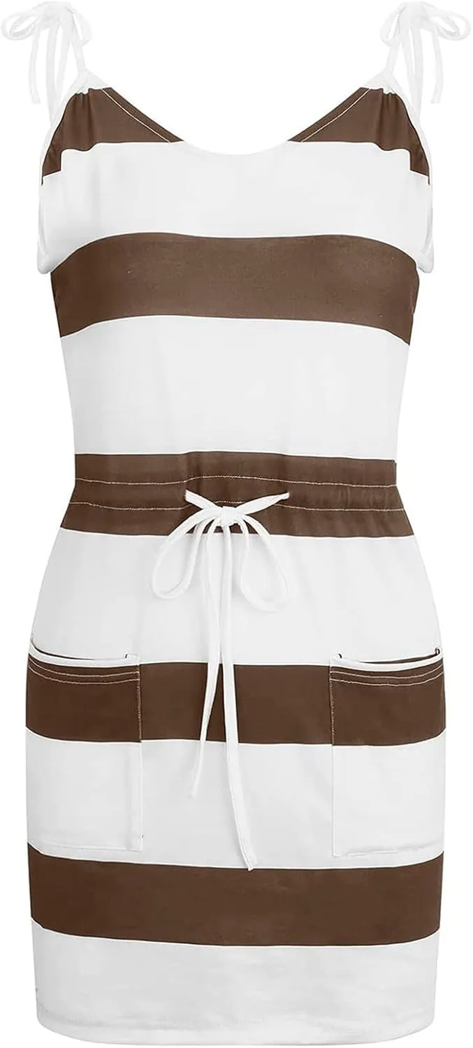 Sleeveless Women's Summer Dresses Casual Dress Aline Mini Dress Patterned Swing Dress Vacation Beach Dress