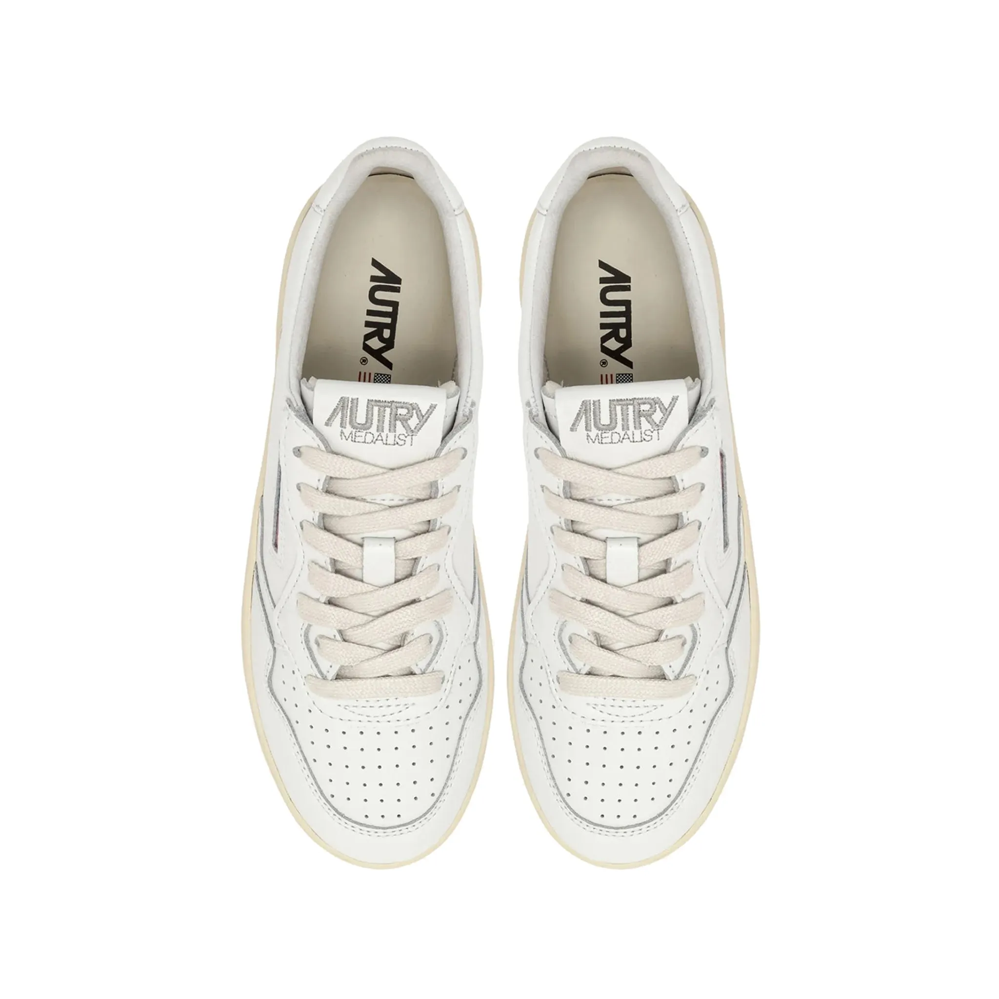Sneakers Donna Medalist Platform in pelle bianca