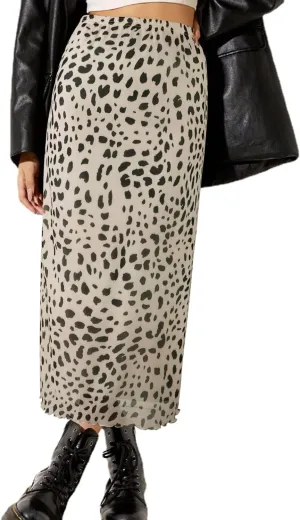 SOFIA'S CHOICE Midi Skirts for Women Elastic High Waisted A Line Flowy Floral Skirt