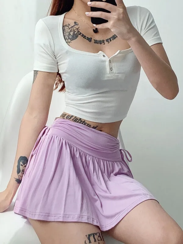 Soft girl ribbon skirt
